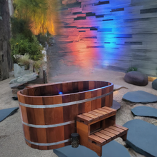 Load image into Gallery viewer, Fluid Float Japanese Cedar Soaking Tub - Fluid Float & Sauna