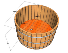 Load image into Gallery viewer, Fluid Float Japanese Cedar Soaking Tub - Fluid Float & Sauna