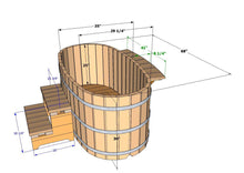 Load image into Gallery viewer, Fluid Float Japanese Cedar Soaking Tub - Fluid Float & Sauna