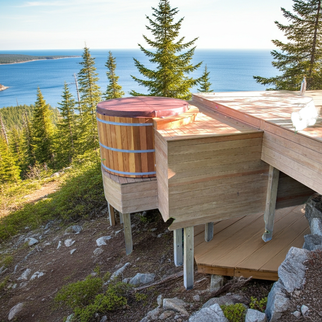 Fluid Float Colonial Cedar Hot Tub - Fluid Float & Sauna 
