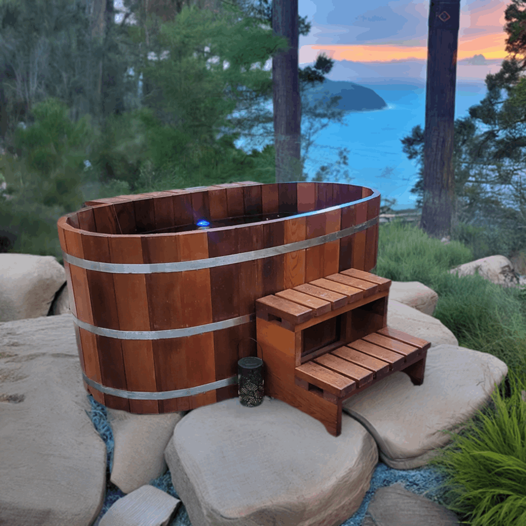 Fluid Float Japanese Cedar Soaking Tub - Fluid Float & Sauna 