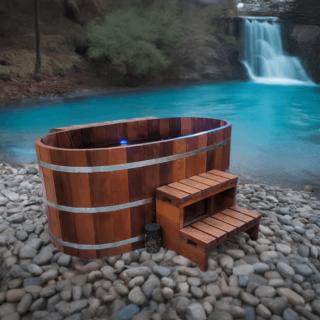 Fluid Float Japanese Cedar Soaking Tub - Fluid Float & Sauna 