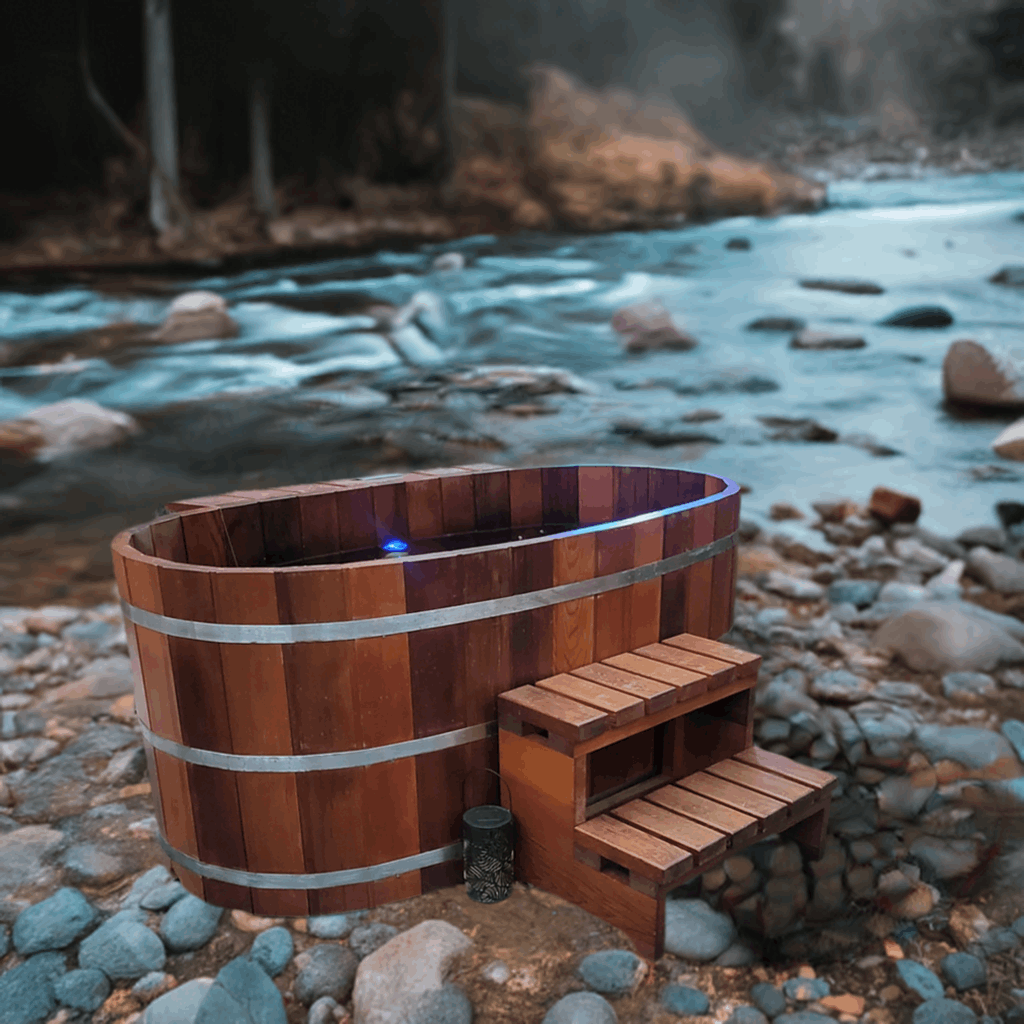Fluid Float Japanese Cedar Soaking Tub - Fluid Float & Sauna 