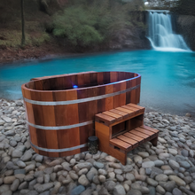 Load image into Gallery viewer, Fluid Float Japanese Cedar Soaking Tub
