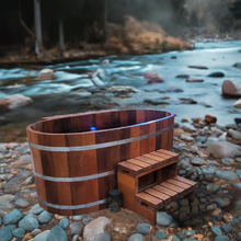 Load image into Gallery viewer, Fluid Float Japanese Cedar Soaking Tub
