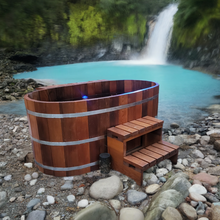 Load image into Gallery viewer, Fluid Float Japanese Cedar Soaking Tub
