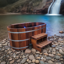 Load image into Gallery viewer, Fluid Float Japanese Cedar Soaking Tub
