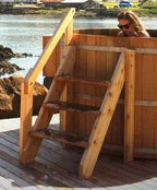 Fluid Cedar Steps - Fluid Float & Sauna 