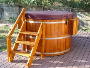 Fluid Cedar Steps - Fluid Float & Sauna 